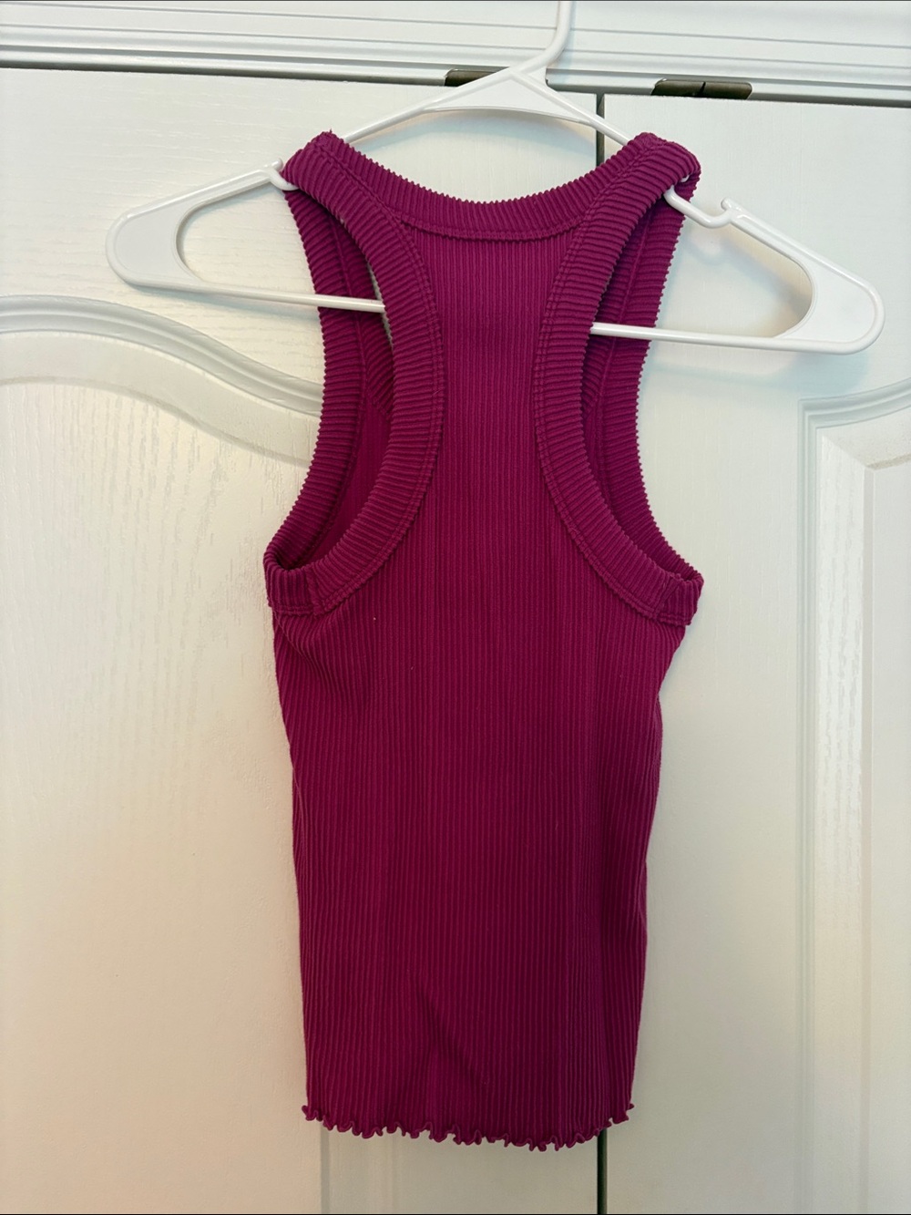 Free People Ribbed Crisscross Racerback Tank - Fuchsia - Picture 3 of 3